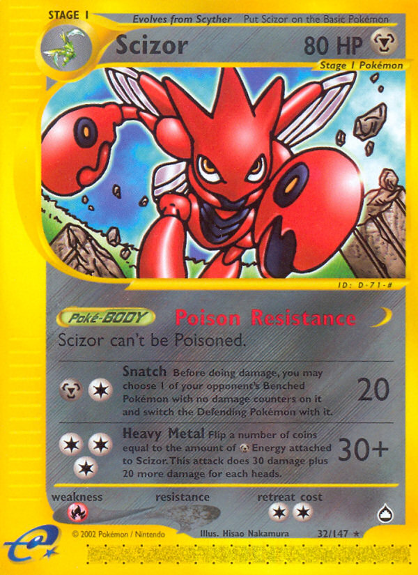 Scizor (32/147) [Aquapolis] - Card Brawlers | Quebec | Canada | Yu-Gi-Oh!