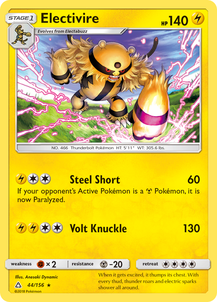 Electivire (44/156) [Sun & Moon: Ultra Prism] - Card Brawlers | Quebec | Canada | Yu-Gi-Oh!