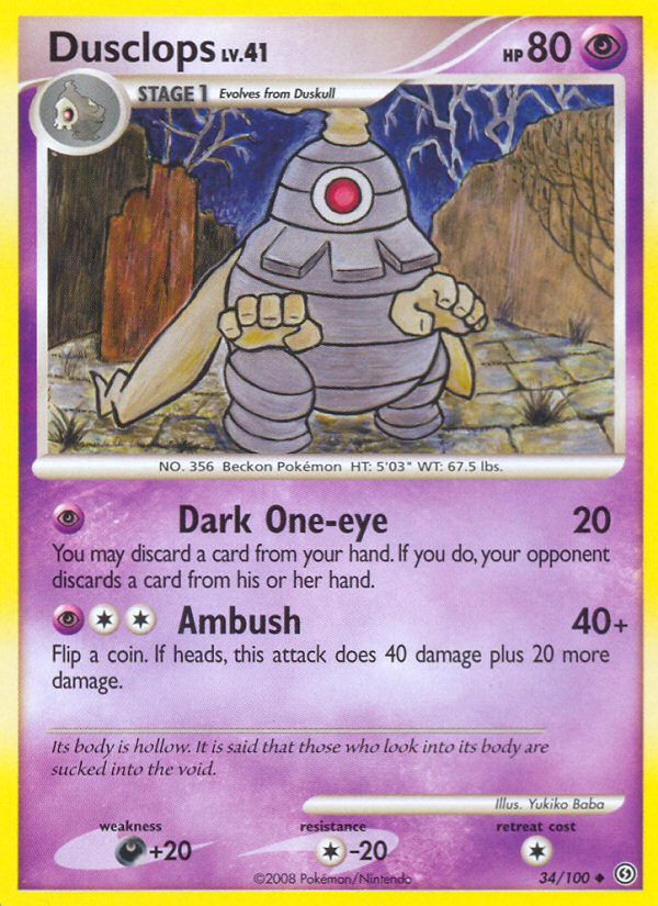 Dusclops (34/100) [Diamond & Pearl: Stormfront] - Card Brawlers | Quebec | Canada | Yu-Gi-Oh!