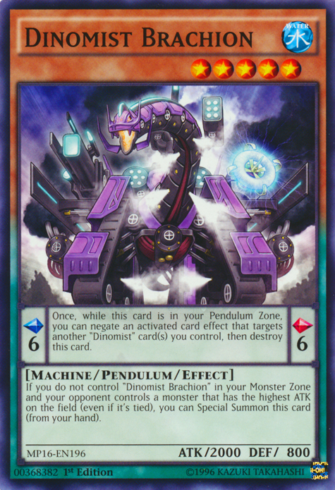 Dinomist Brachion [MP16-EN196] Common - Card Brawlers | Quebec | Canada | Yu-Gi-Oh!