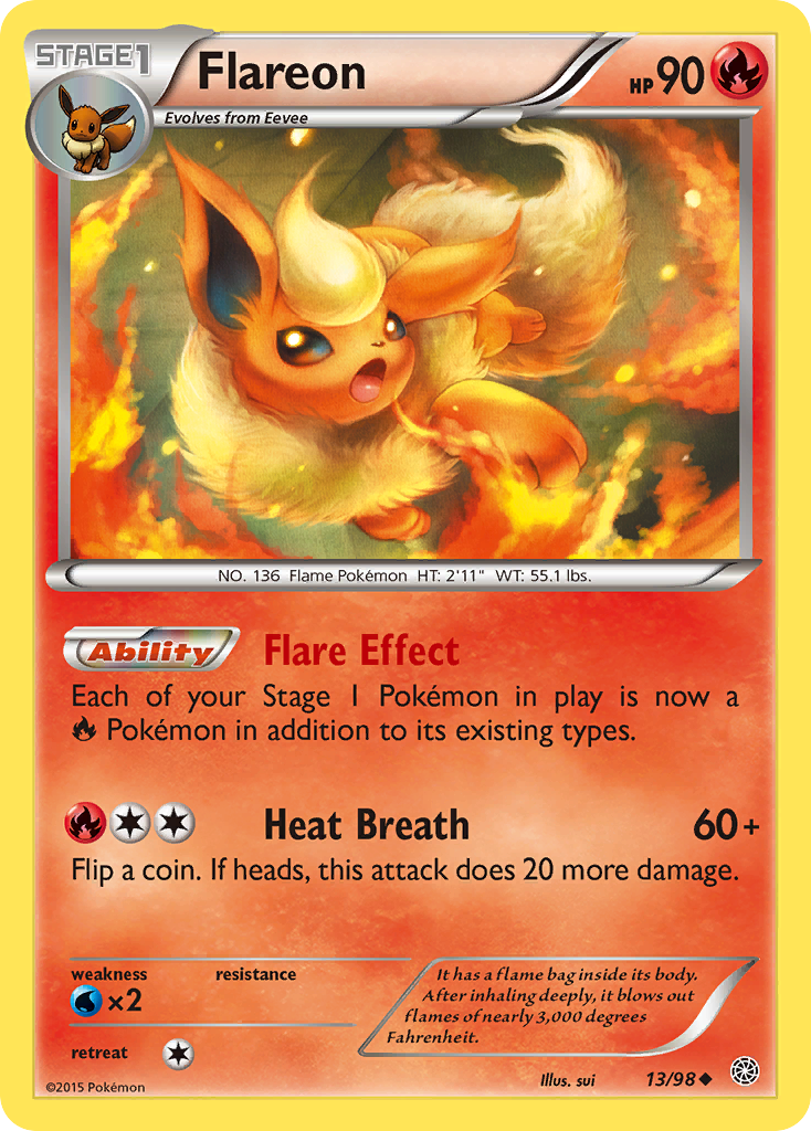 Flareon (13/98) [XY: Ancient Origins] - Card Brawlers | Quebec | Canada | Yu-Gi-Oh!