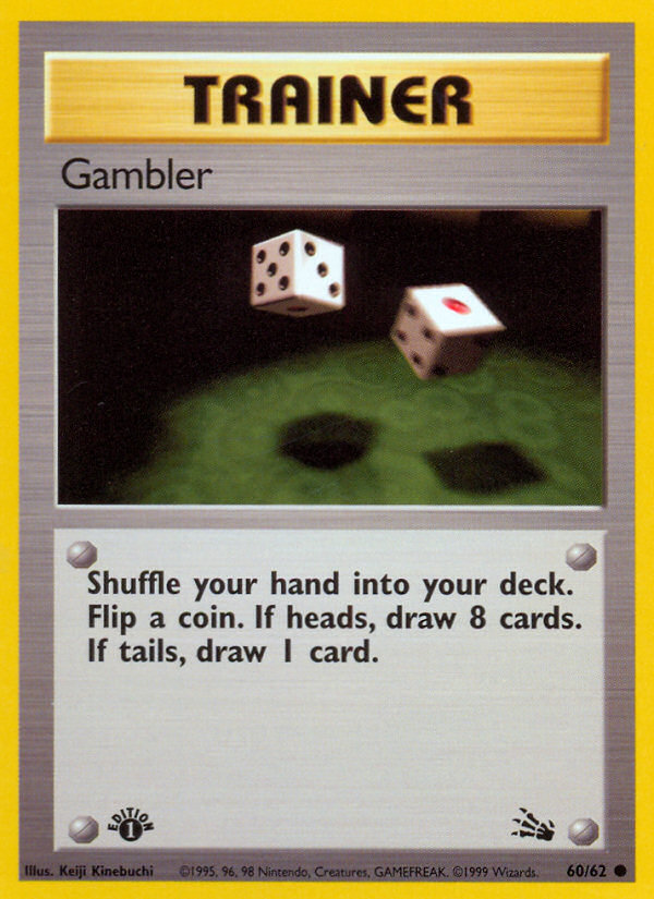 Gambler (60/62) [Fossil 1st Edition] - Card Brawlers | Quebec | Canada | Yu-Gi-Oh!
