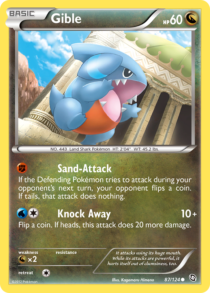 Gible (87/124) [Black & White: Dragons Exalted] - Card Brawlers | Quebec | Canada | Yu-Gi-Oh!