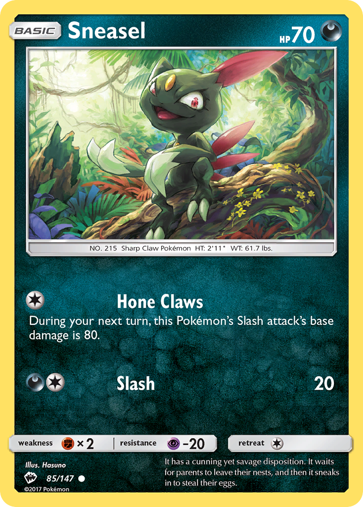 Sneasel (85/147) [Sun & Moon: Burning Shadows] - Card Brawlers | Quebec | Canada | Yu-Gi-Oh!