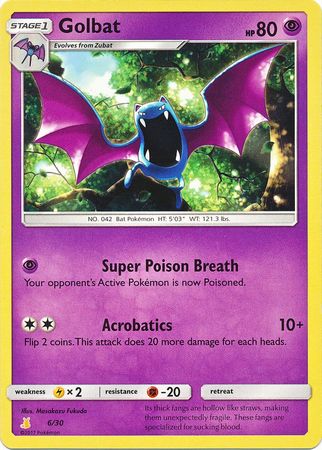 Golbat (6/30) [Sun & Moon: Trainer Kit - Alolan Raichu] - Card Brawlers | Quebec | Canada | Yu-Gi-Oh!