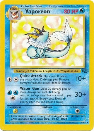 Vaporeon (28/64) [Jungle Unlimited] - Card Brawlers | Quebec | Canada | Yu-Gi-Oh!