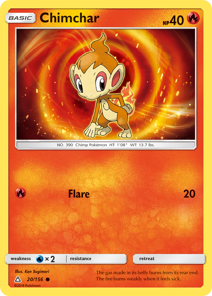 Chimchar (20/156) [Sun & Moon: Ultra Prism] - Card Brawlers | Quebec | Canada | Yu-Gi-Oh!