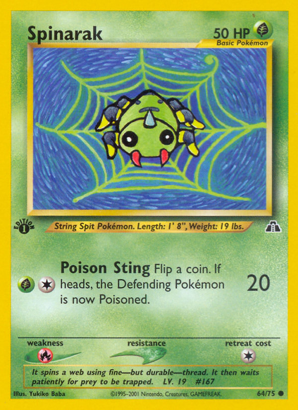 Spinarak (64/75) [Neo Discovery 1st Edition] - Card Brawlers | Quebec | Canada | Yu-Gi-Oh!