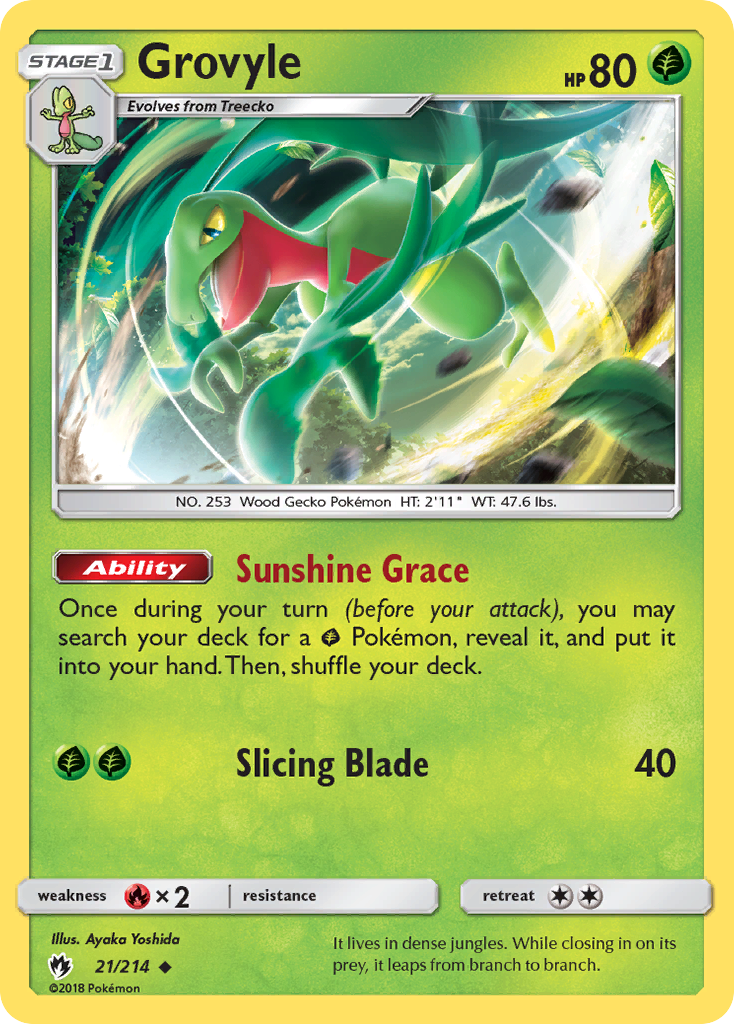 Grovyle (21/214) [Sun & Moon: Lost Thunder] - Card Brawlers | Quebec | Canada | Yu-Gi-Oh!