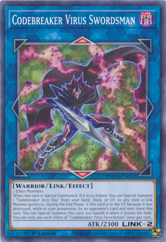 Codebreaker Virus Swordsman [ETCO-EN052] Common - Card Brawlers | Quebec | Canada | Yu-Gi-Oh!