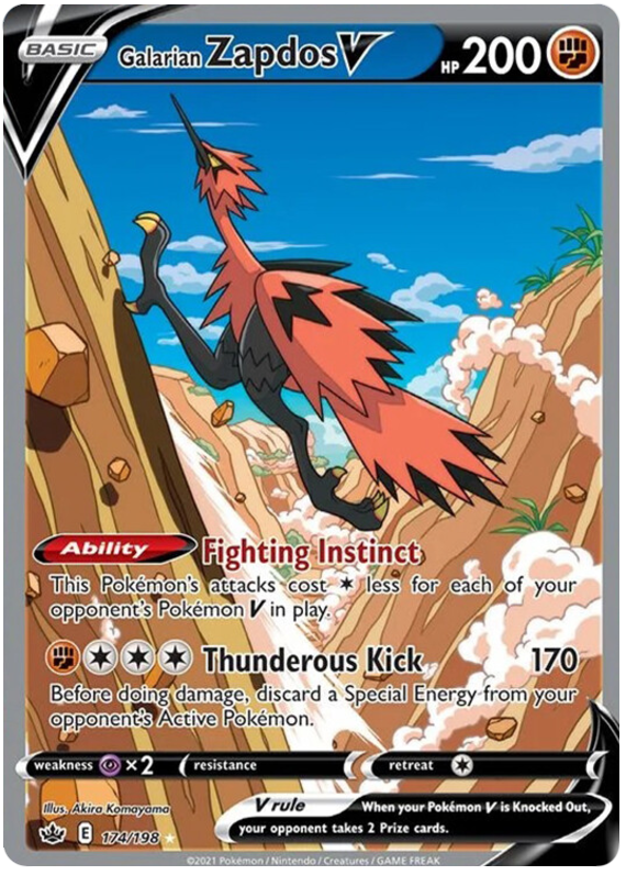 Galarian Zapdos V (174/198) [Sword & Shield: Chilling Reign] - Card Brawlers | Quebec | Canada | Yu-Gi-Oh!