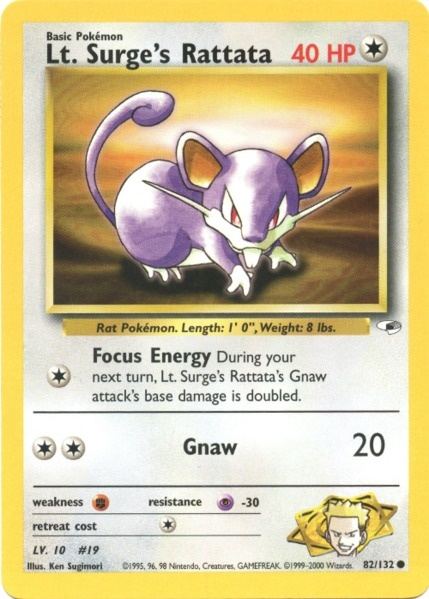 Lt. Surge's Rattata (82/132) [Gym Heroes Unlimited] - Card Brawlers | Quebec | Canada | Yu-Gi-Oh!
