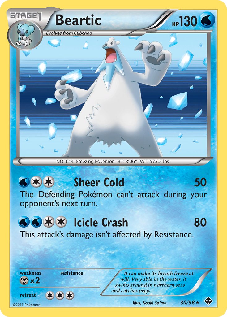 Beartic (30/98) (Cracked Ice Holo) (Blister Exclusive) [Black & White: Emerging Powers] - Card Brawlers | Quebec | Canada | Yu-Gi-Oh!