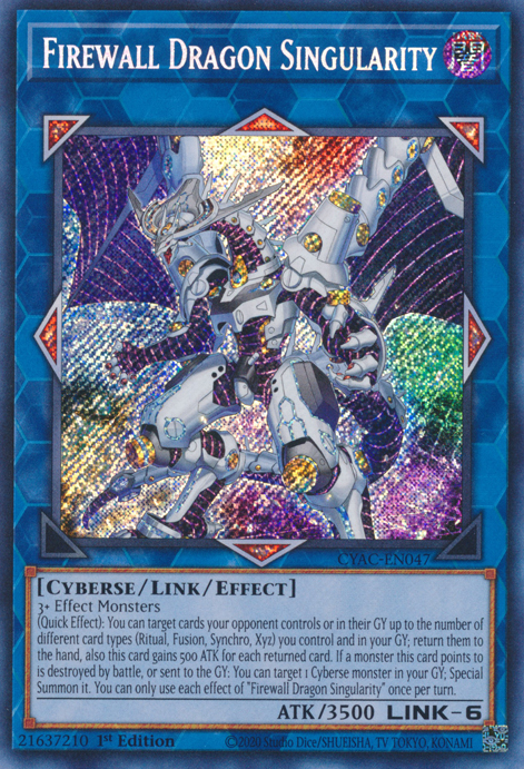 Firewall Dragon Singularity [CYAC-EN047] Secret Rare - Card Brawlers | Quebec | Canada | Yu-Gi-Oh!