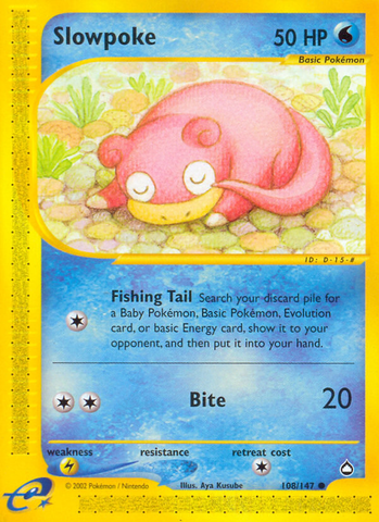 Slowpoke (108/147) [Aquapolis] - Card Brawlers | Quebec | Canada | Yu-Gi-Oh!