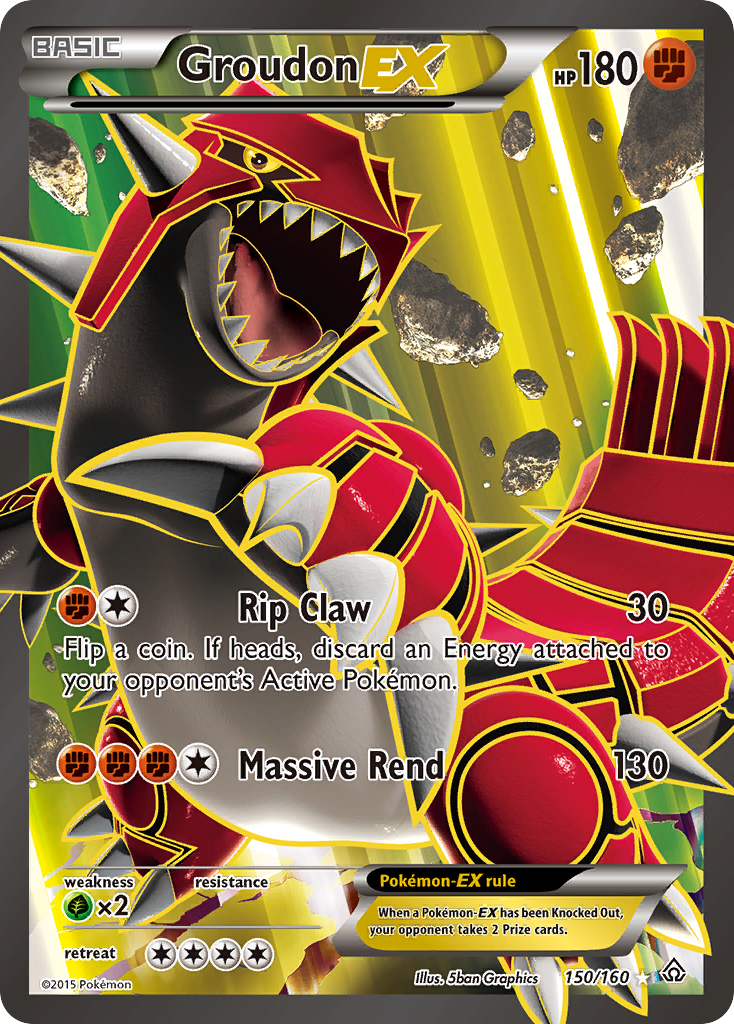 Groudon EX (150/160) [XY: Primal Clash] - Card Brawlers | Quebec | Canada | Yu-Gi-Oh!