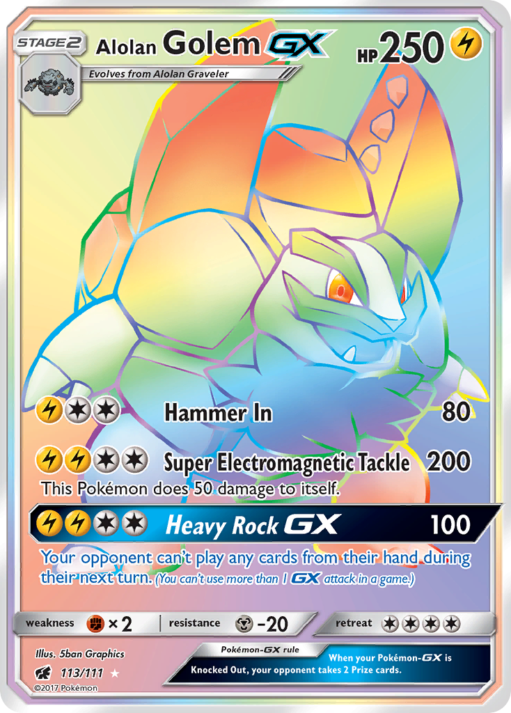 Alolan Golem GX (113/111) [Sun & Moon: Crimson Invasion] - Card Brawlers | Quebec | Canada | Yu-Gi-Oh!