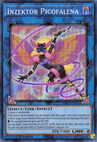 Inzektor Picofalena [GRCR-EN051] Super Rare - Card Brawlers | Quebec | Canada | Yu-Gi-Oh!