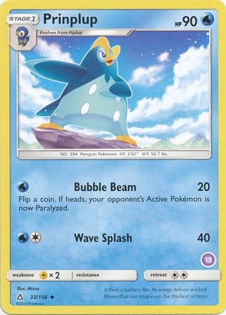 Prinplup (33/156) (Deck Exclusive #13) [Sun & Moon: Trainer Kit - Alolan Sandslash] - Card Brawlers | Quebec | Canada | Yu-Gi-Oh!