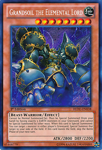 Grandsoil the Elemental Lord [REDU-EN038] Secret Rare - Card Brawlers | Quebec | Canada | Yu-Gi-Oh!