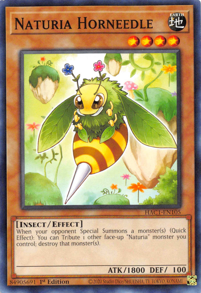 Naturia Horneedle [HAC1-EN105] Common - Card Brawlers | Quebec | Canada | Yu-Gi-Oh!