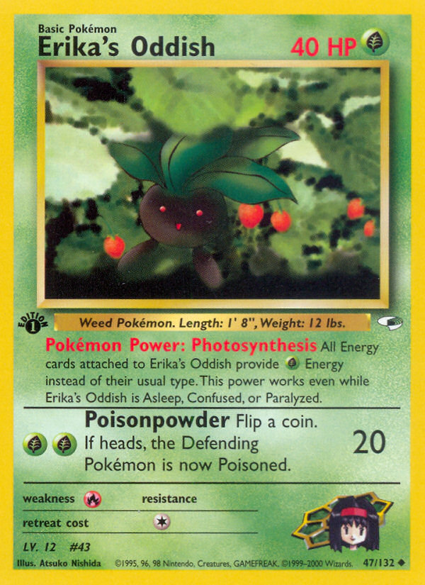 Erika's Oddish (47/132) [Gym Heroes 1st Edition] - Card Brawlers | Quebec | Canada | Yu-Gi-Oh!