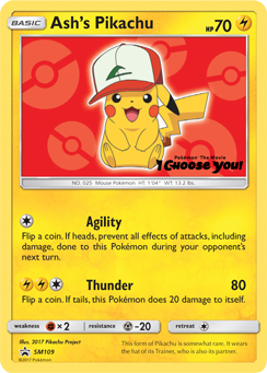 Ash's Pikachu (SM109) [Sun & Moon: Black Star Promos] - Card Brawlers | Quebec | Canada | Yu-Gi-Oh!