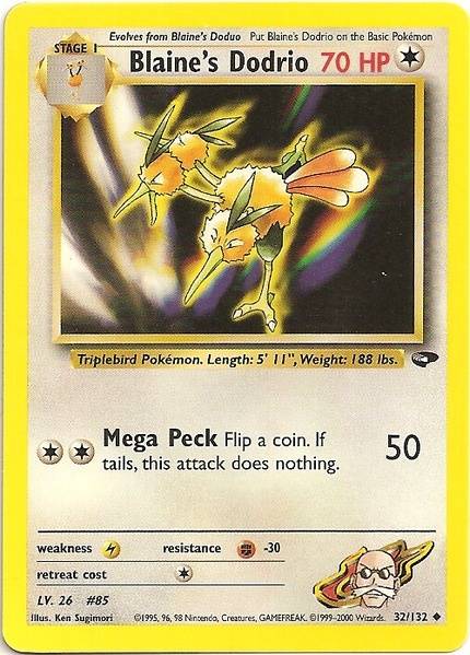 Blaine's Dodrio (32/132) [Gym Challenge Unlimited] - Card Brawlers | Quebec | Canada | Yu-Gi-Oh!