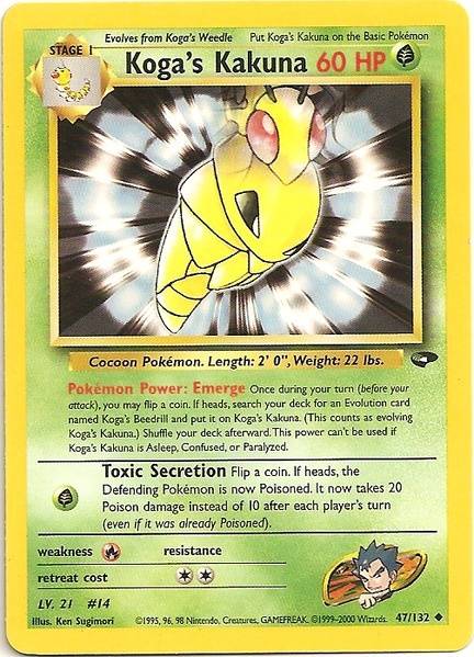 Koga's Kakuna (47/132) [Gym Challenge Unlimited] - Card Brawlers | Quebec | Canada | Yu-Gi-Oh!