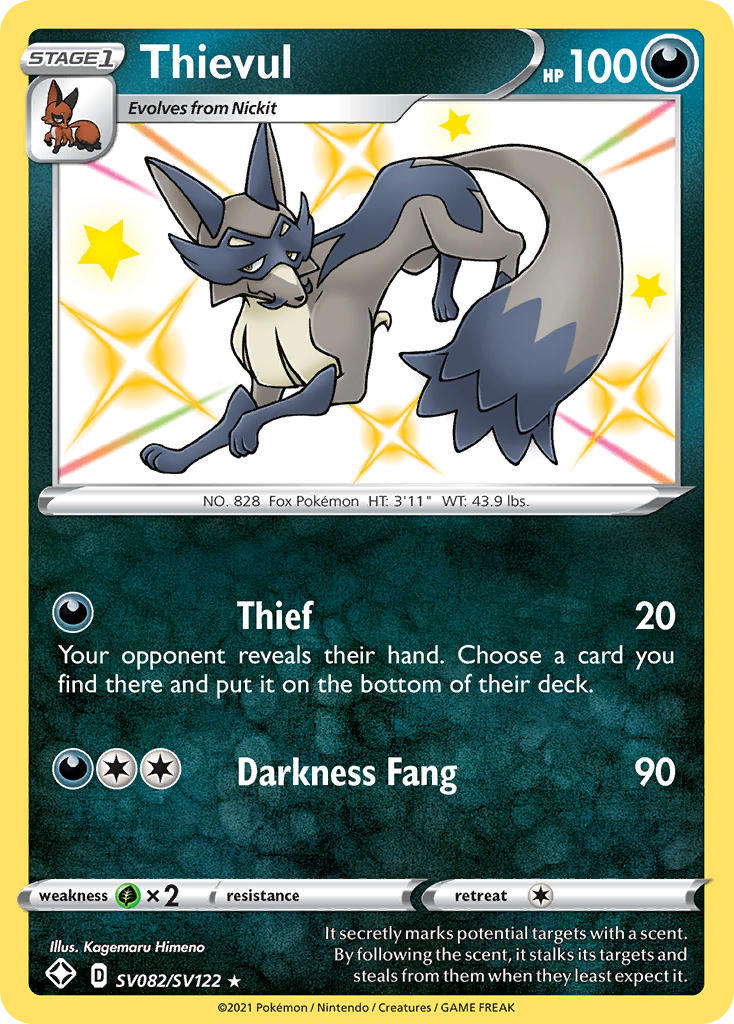 Thievul (SV082/SV122) [Sword & Shield: Shining Fates] - Card Brawlers | Quebec | Canada | Yu-Gi-Oh!