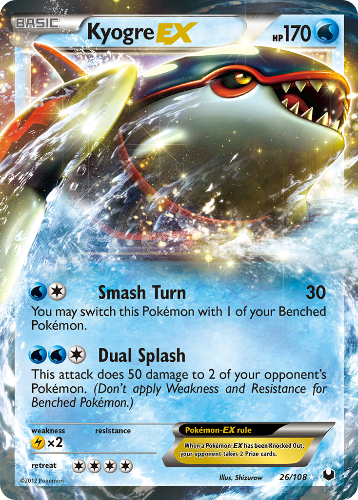 Kyogre EX (26/108) [Black & White: Dark Explorers] - Card Brawlers | Quebec | Canada | Yu-Gi-Oh!