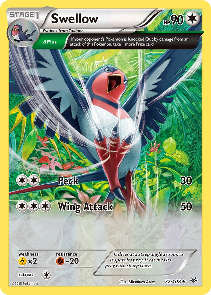 Swellow (72/108) (Theme Deck Exclusive) [XY: Roaring Skies] - Card Brawlers | Quebec | Canada | Yu-Gi-Oh!