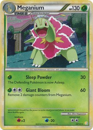 Meganium (26/123) (Cracked Ice Holo) [HeartGold & SoulSilver: Base Set] - Card Brawlers | Quebec | Canada | Yu-Gi-Oh!
