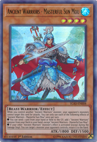 Ancient Warriors - Masterful Sun Mou [IGAS-EN008] Ultra Rare - Card Brawlers | Quebec | Canada | Yu-Gi-Oh!