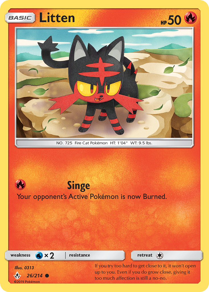 Litten (26/214) [Sun & Moon: Unbroken Bonds] - Card Brawlers | Quebec | Canada | Yu-Gi-Oh!