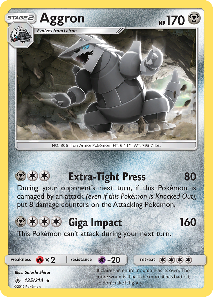 Aggron (125/214) [Sun & Moon: Unbroken Bonds] - Card Brawlers | Quebec | Canada | Yu-Gi-Oh!