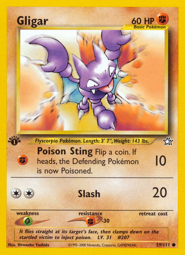 Gligar (59/111) [Neo Genesis 1st Edition] - Card Brawlers | Quebec | Canada | Yu-Gi-Oh!
