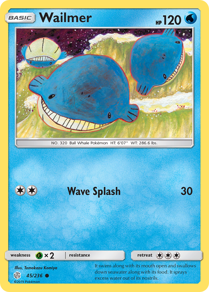 Wailmer (45/236) [Sun & Moon: Cosmic Eclipse] - Card Brawlers | Quebec | Canada | Yu-Gi-Oh!