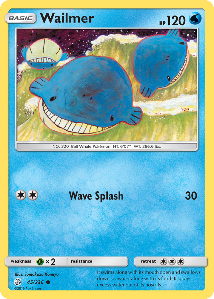 Wailmer (45/236) [Sun & Moon: Cosmic Eclipse] - Card Brawlers | Quebec | Canada | Yu-Gi-Oh!