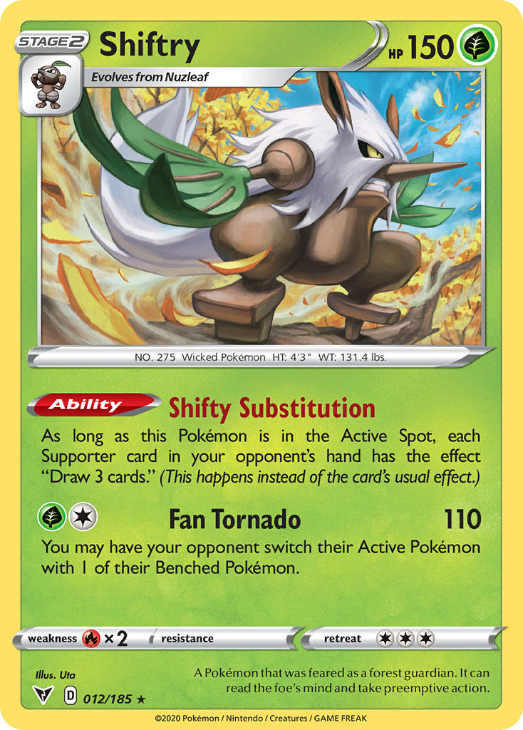 Shiftry (012/185) [Sword & Shield: Vivid Voltage] - Card Brawlers | Quebec | Canada | Yu-Gi-Oh!