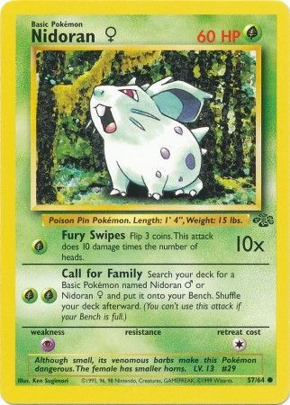 Nidoran (57/64) (Female) [Jungle Unlimited] - Card Brawlers | Quebec | Canada | Yu-Gi-Oh!