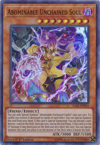 Abominable Unchained Soul [IGAS-EN019] Super Rare - Card Brawlers | Quebec | Canada | Yu-Gi-Oh!