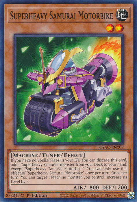 Superheavy Samurai Motorbike [CYAC-EN003] Common - Card Brawlers | Quebec | Canada | Yu-Gi-Oh!