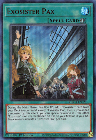 Exosister Pax [GRCR-EN021] Ultra Rare - Card Brawlers | Quebec | Canada | Yu-Gi-Oh!