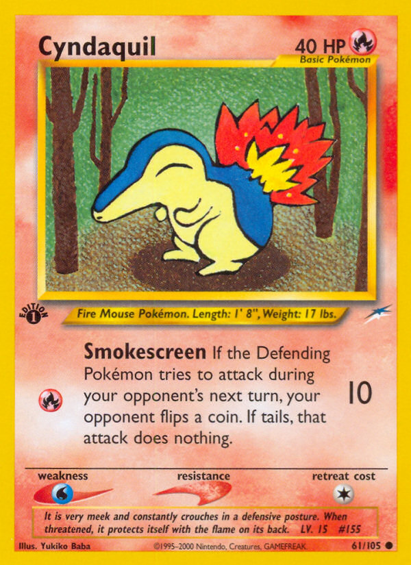 Cyndaquil (61/105) [Neo Destiny 1st Edition] - Card Brawlers | Quebec | Canada | Yu-Gi-Oh!
