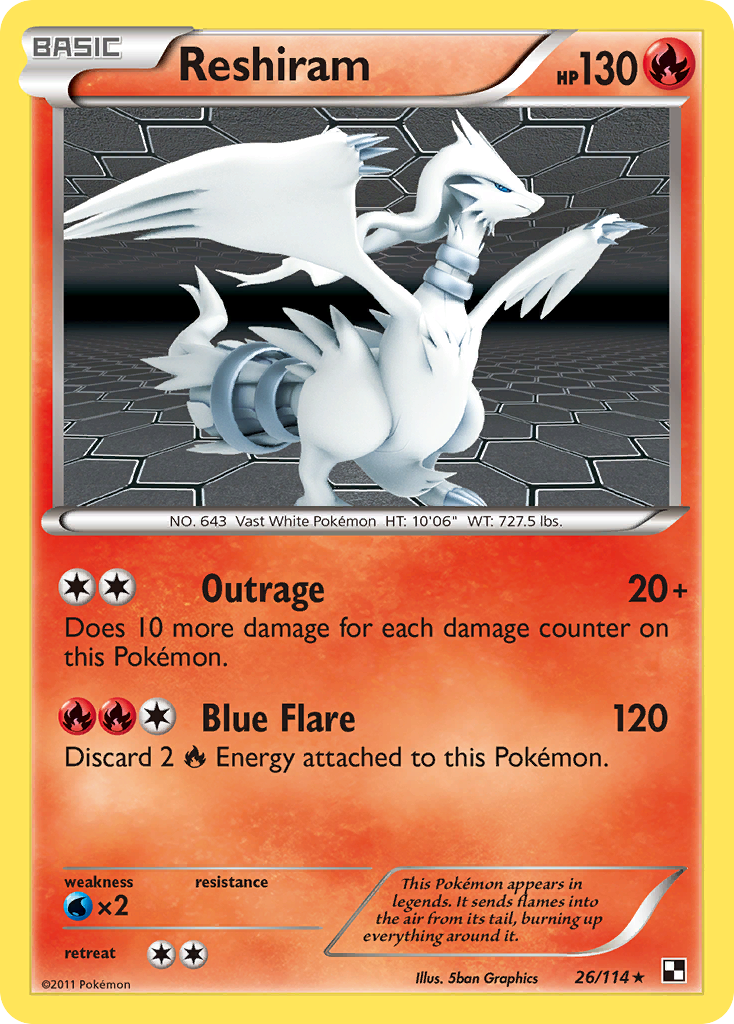 Reshiram (26/114) [Black & White: Base Set] - Card Brawlers | Quebec | Canada | Yu-Gi-Oh!