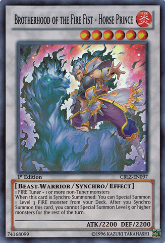 Brotherhood of the Fire Fist - Horse Prince [CBLZ-EN097] Super Rare - Card Brawlers | Quebec | Canada | Yu-Gi-Oh!