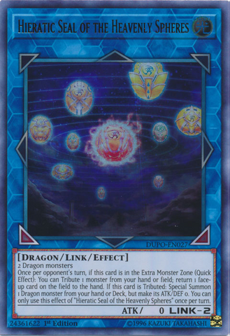 Hieratic Seal of the Heavenly Spheres [DUPO-EN027] Ultra Rare - Card Brawlers | Quebec | Canada | Yu-Gi-Oh!