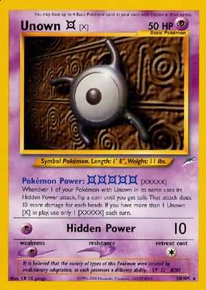 Unown [X] (30/105) [Neo Destiny Unlimited] - Card Brawlers | Quebec | Canada | Yu-Gi-Oh!