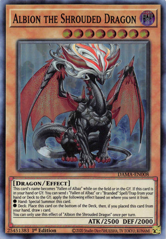 Albion the Shrouded Dragon [DAMA-EN008] Super Rare - Card Brawlers | Quebec | Canada | Yu-Gi-Oh!